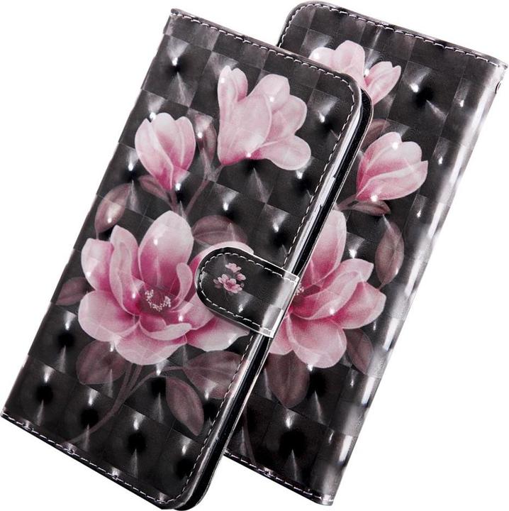 Actual product image Cover-Discount iPhone SE / 8 / 7- leather case lotus glitter effect (Apple iPhone 8, Apple iPhone 7, Apple iPhone SE (2nd Gen))
