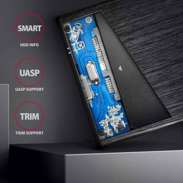 Produktbild Axagon EE25-XA6 Externes Aluminiumgehäuse, USB 3.2 GEN 1 SATA 6G 2,5" (2.5")