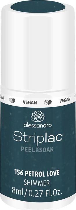 Actual product image Alessandro Striplac Peel or Soak - Petrol Love (156 Petrol Love, Peelable nail polish)