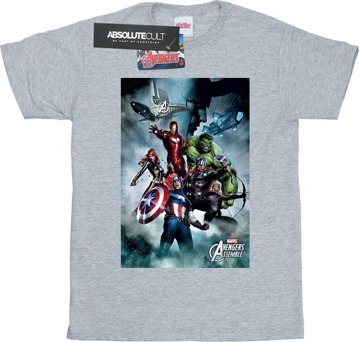 Actual product image Mens Avengers Assemble Team Montage T-Shirt (XL)
