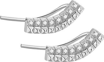 Produktbild Rosato Longitudinal silver earrings with cubica zircons RZO040 (L)