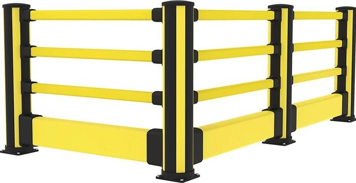 Actual product image kaiserkraft Pedestrian crash protection corner bollard, height 1160 mm, 8 connections