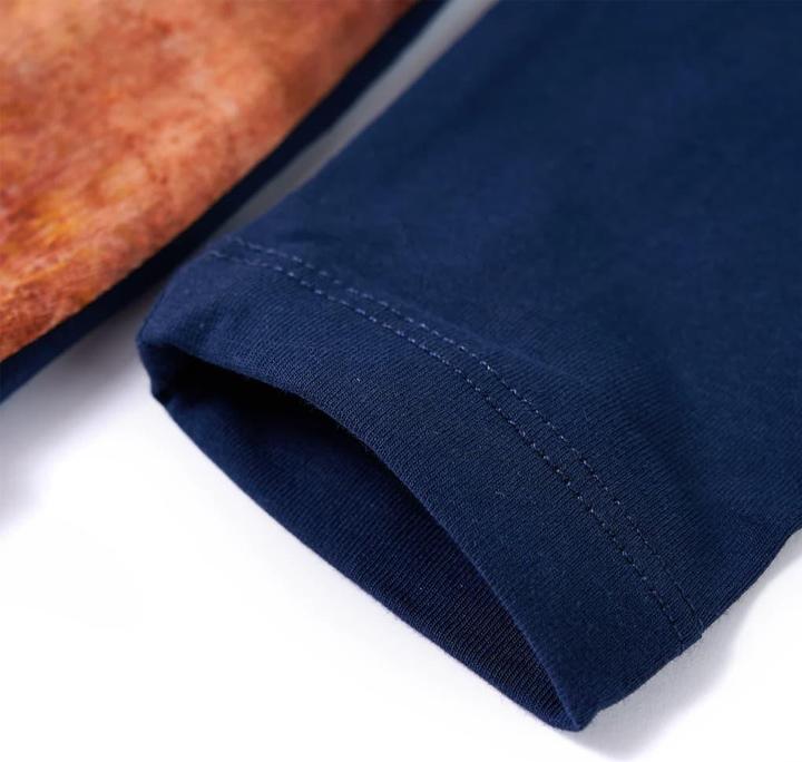 Produktbild VidaXL Kinderkleid mit Langen Ärmeln Marineblau 116,Material der (116)