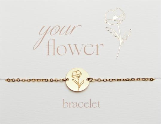 Produktbild HCA Armband - "Your Flower" - Edelstahl vergoldet - Mohnblume (Edelstahl)
