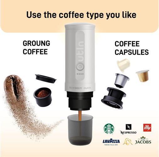 Actual product image Buydeem Reisekaffeemaschine Nano Kapseln (0.08 l)
