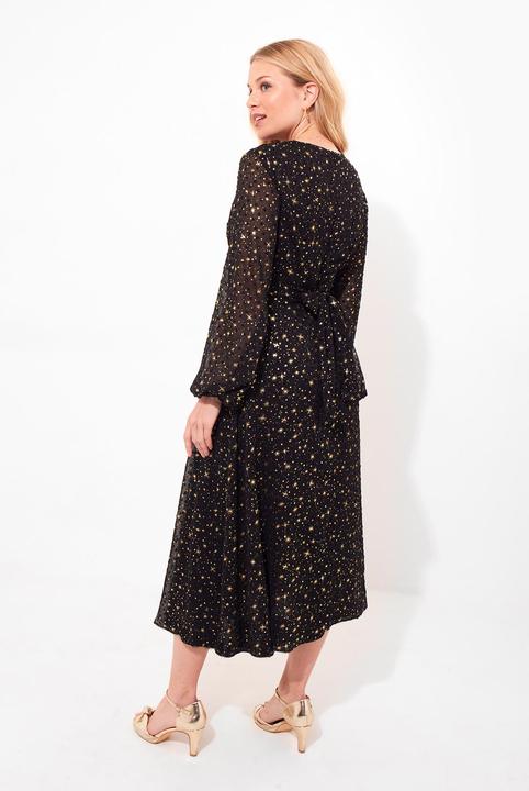 Actual product image Joe Browns Star Print Wrap Front Midi Dress (36)