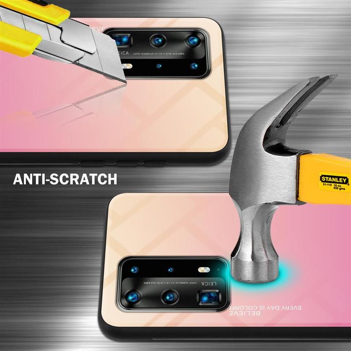 Actual product image Cadorabo TPU 2 colors glass cover (Huawei P40 Pro+)