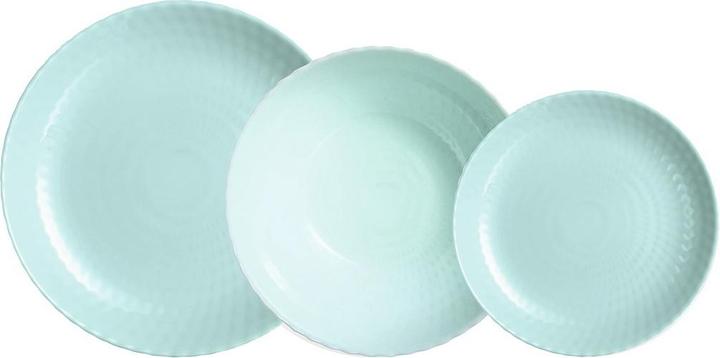 Luminarc Geschirr Pampille Turquesa türkis Glas 18 Stücke (18 Stück)