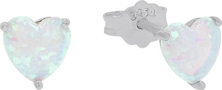 Produktbild Amor Ohrschmuck für Damen, 925 Sterling Silber, Schmuckstein synth. | Herz (Silber 925)