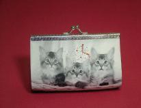 Immagine prodotto Kögler Pouch, rotondo, tre gattini, retro, 12x5x8cm