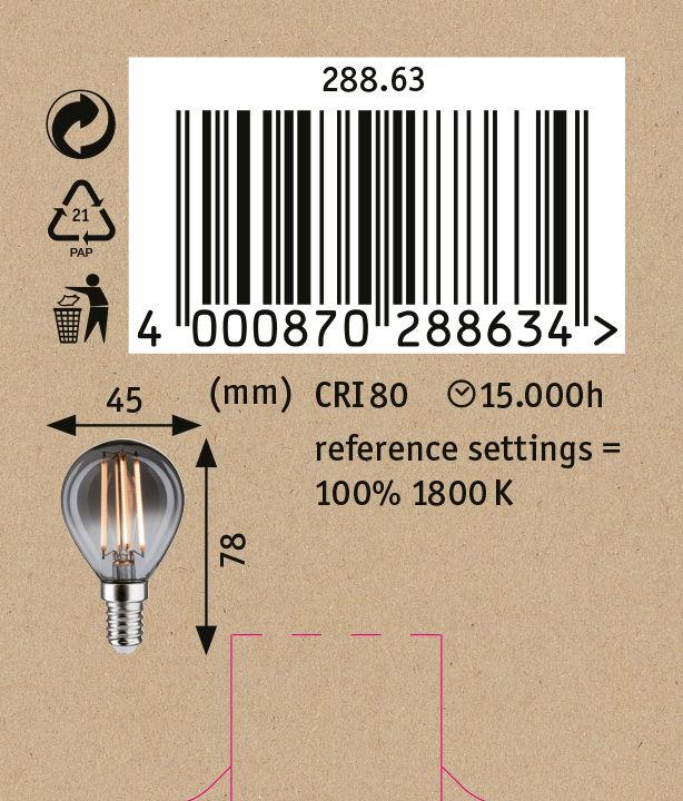 Produktbild Paulmann Tropfen Vintage (E14, 4 W, 170 lm, 1 x)