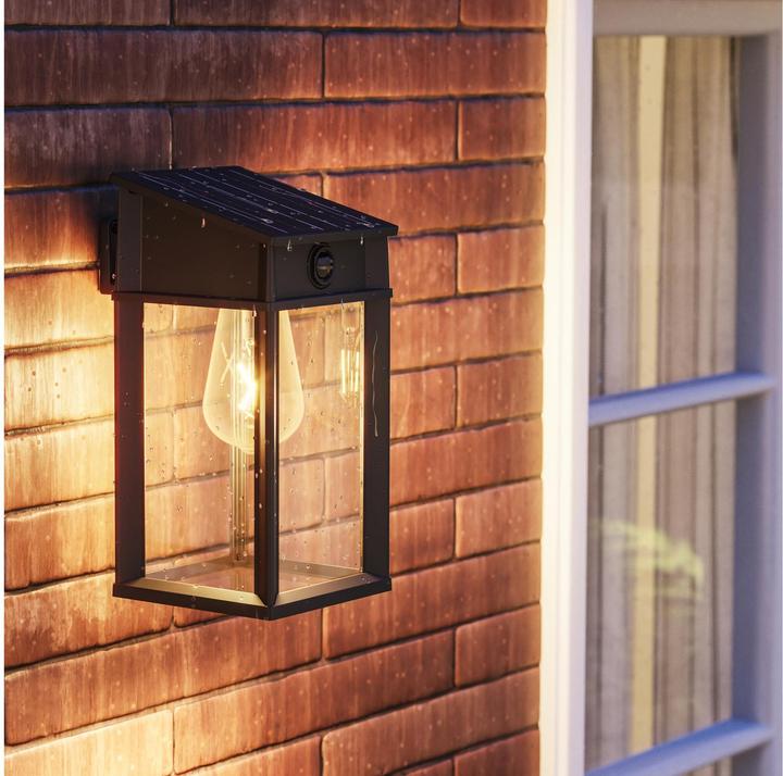Produktbild Philips Lighting Geri 929004632601 Solar-Aussenwandleuchte 3.2 W Warmweiss Schwa (470 lm, IP44)