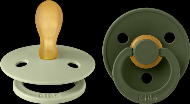 Actual product image Bibs Schnuller Colour Symmetrischer Sauger Sage & Hunter Green 6-18 Monate, 2 Stk. (2 x, 6 - 18 M.)