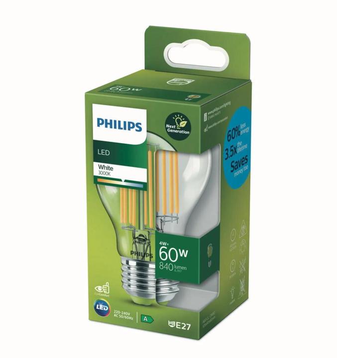 Actual product image Philips Lampe (E27, 4 W, 840 lm, 1 x, A)