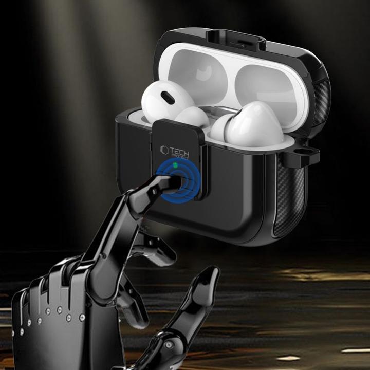 Image du produit Tech-Protect DEFENDER HOOK MAGSAFE Apple AIRPODS PRO 1 / 2 BLACK