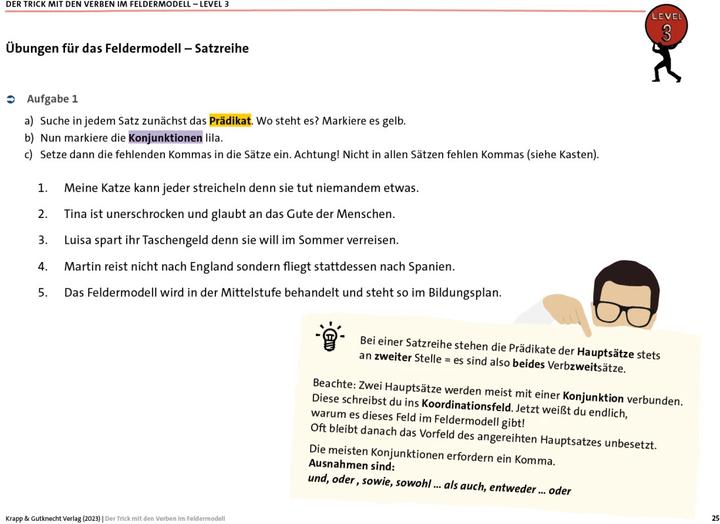 Actual product image Der Trick mit den Verben im Feldermodell - Trainingsheft (German, Regine Becker, Silke Küsters, 2023)