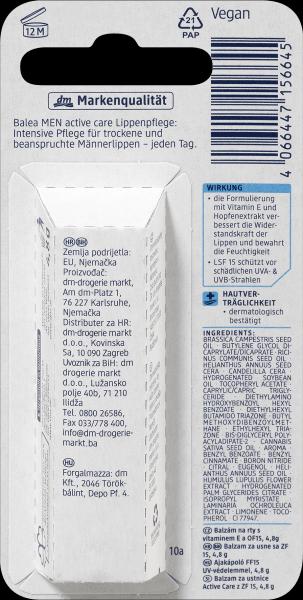 Image du produit dm Balea MEN Soin des lèvres active care