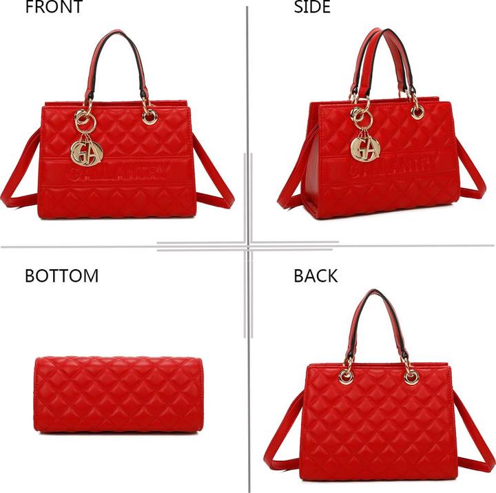 Actual product image Gallantry La Matelassé Shiny faux leather handbag (15 l)