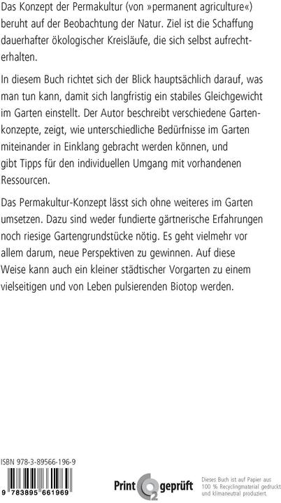 Immagine prodotto Der Permakultur-Garten (Tedesco, Sarah Bunker, Graham, Campana di Schneevoigt, Edith Bierwisch, 2022)