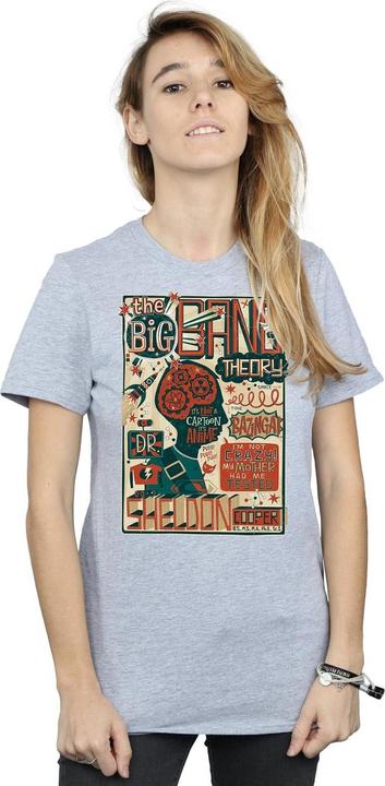 Image du produit Big Bang Theory Femme/Les femmes - T-shirt boyfriend en coton avec affiche infographique (S)