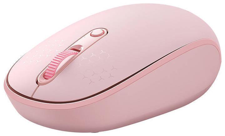 Actual product image Baseus Wireless Mouse F01B Tri-Mode 2.4 G BT5.0 1600 DPI (pink) (Wireless)