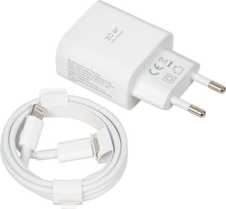 Produktbild iBox C-37 USB-C PD20W WALL CHARGER USB-C TO LIGHTNING CABLE (20 W)