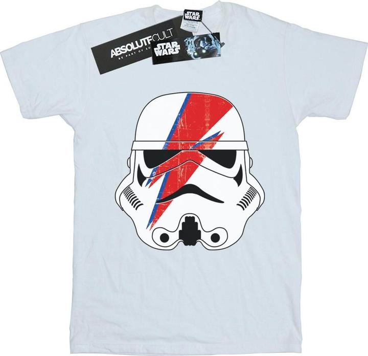 Actual product image Star Wars Boys Glam Stormtrooper Lightning Bolt Cotton T-Shirt (140, 146)