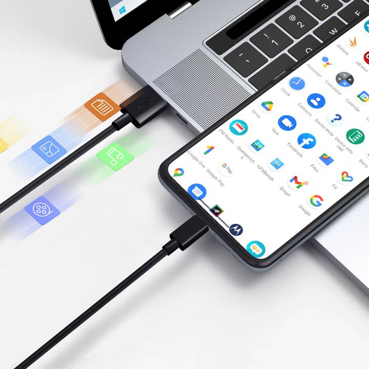 Actual product image Motorola SKN6473A USB-C cable (1 m, USB 3.2 Gen 1)