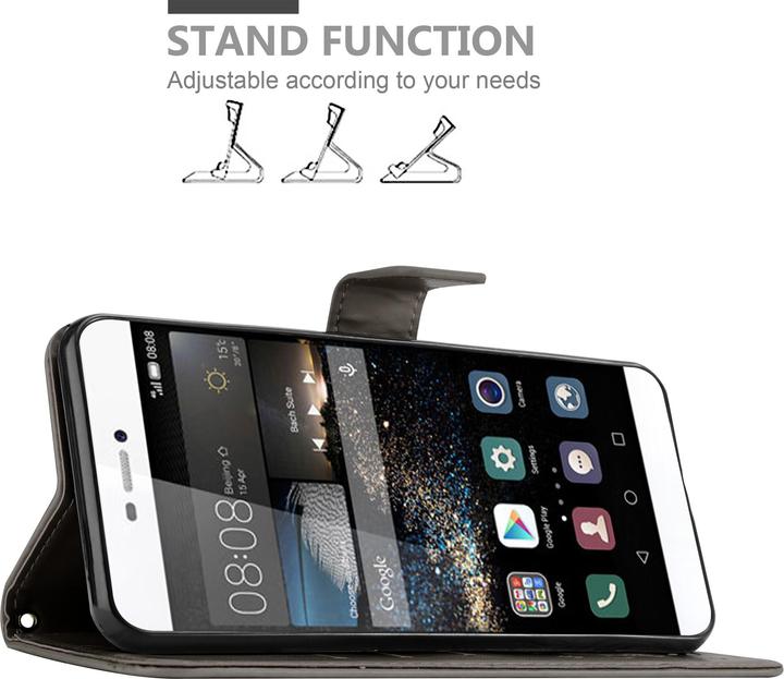 Productafbeelding Cadorabo Bloemen Boekomslag (Huawei P8)
