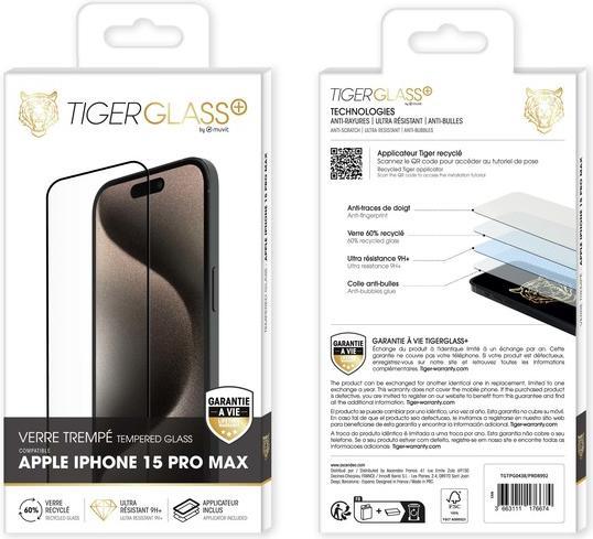 Produktbild Tiger Glas-Folie Recycelt (1 Stück, Apple iPhone 15 Pro Max)