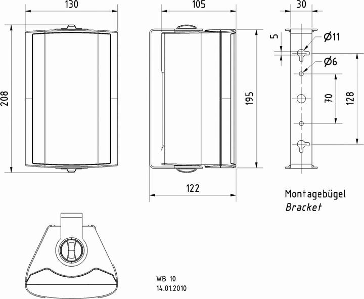Nutritional values and ingredients Visaton 2-way compact speaker, WB 10 100V, 8Ohm