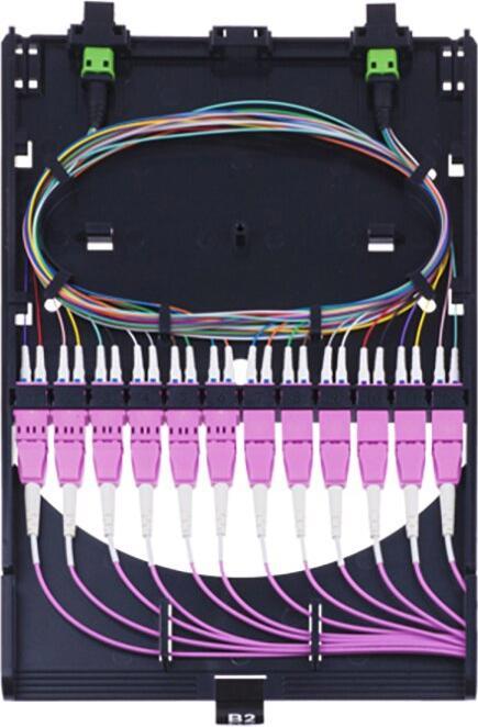 Immagine prodotto BlueOptics Cassetta HD MPO 12x LC Duplex UPC 2x MPO 12 core OM4 A