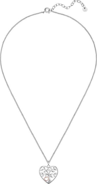 Actual product image Glanzstücke München Ladies Tree of Life Sterling Silver/Rose Gold 40.0 cm base chain + 5.0 cm extension - 33940 (Sterling Silver, 40 - 45 cm)