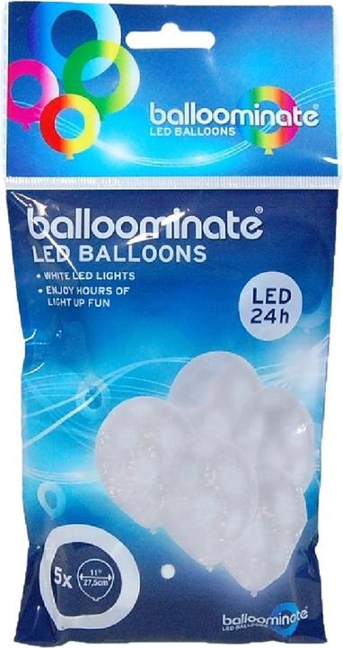 Actual product image Amscan 5 LED Balloons white