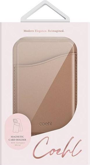 Produktbild Uniq Coehl Esme magnetyczny portfel z lusterkiem i podpórką beżowy/dusty nude