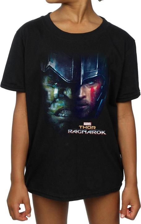 Image du produit - T-shirt THOR RAGNAROK HULK SPLIT FACE - Fille (116)
