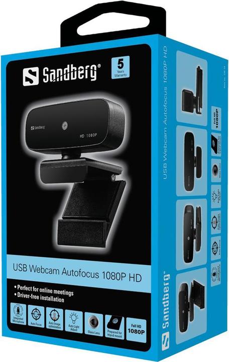 Immagine prodotto Sandberg Webcam USB Autofocus 1080P HD (2.10 Mpx)