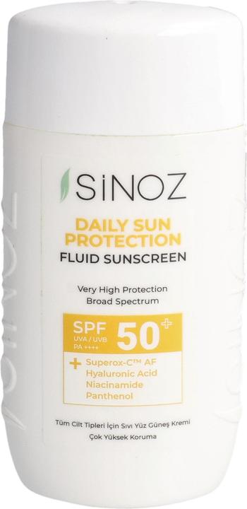 Sinoz liquid sunscreen for all skin types (Sonnencreme, SPF 50+, 50 ml)