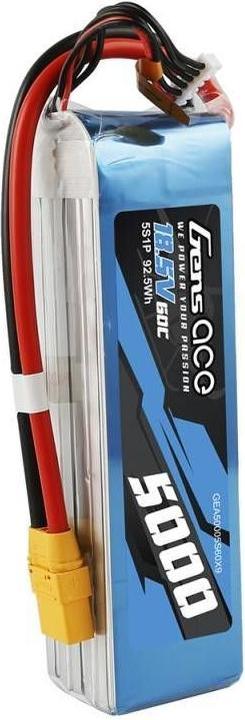 Actual product image Gens Ace RC Battery LiPo 5000 mAh 18.5 V 60 C (18.50 V, 5000 mAh)