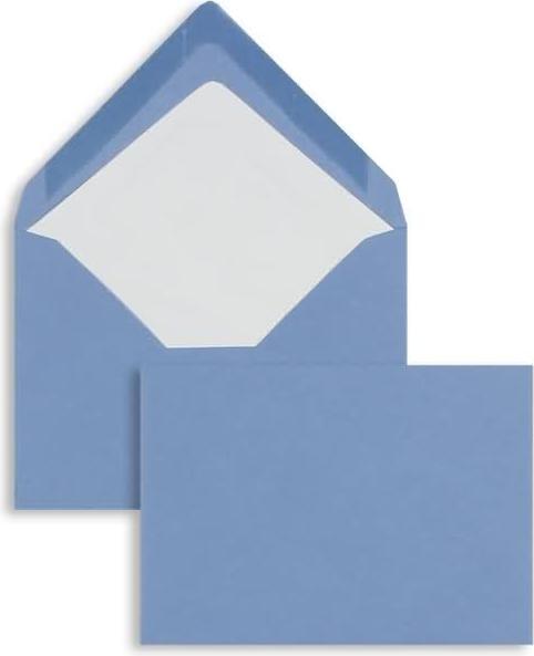 Produktbild Blanke Briefumschläge 81x114mm (DIN C7) 100g/qm gummiert VE=100 Stück dunkelblau (100 x)