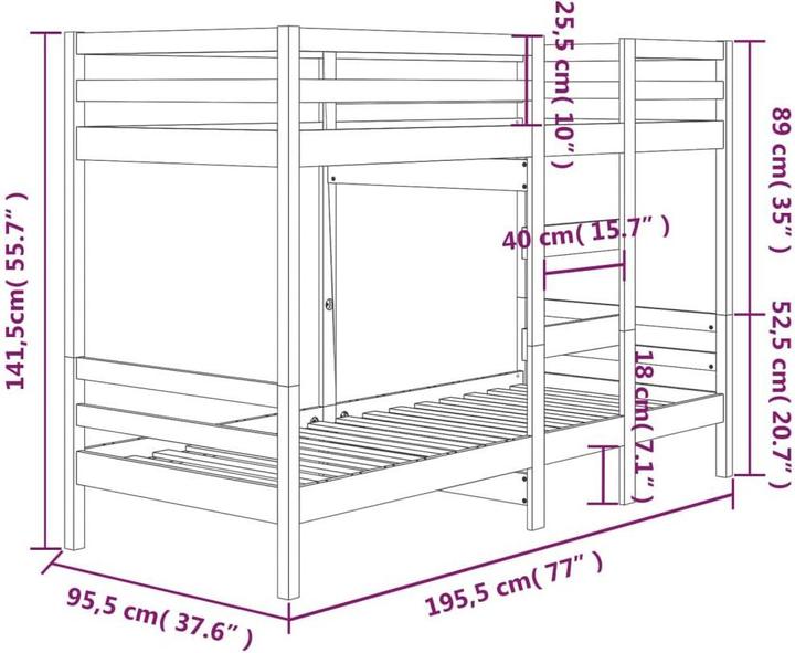 Immagine prodotto VidaXL Frederik (90 x 190 cm)