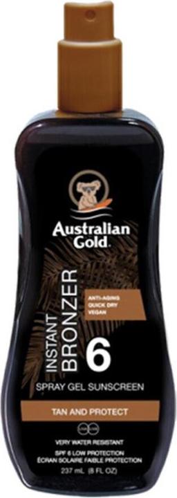 Produktbild Australian Gold Spray Gel mit Bronzer (Sonnenspray, Sonnengel, Bis SPF 10, 237 ml)