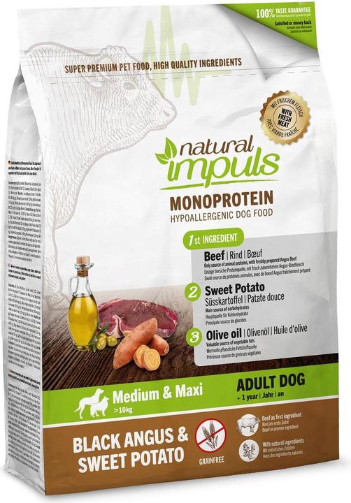 Produktbild Natural Impuls Black Angus mit Süsskartoffeln (Adult, 1 Stk., 1000 g)