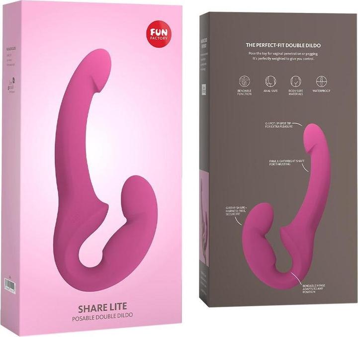 Actual product image Fun Factory Share Lite Double Dildo Blackberry