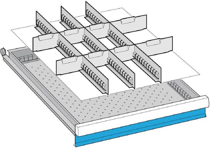 Immagine prodotto Lista Set divisori per cassetti di dimensioni 459 x 612 mm