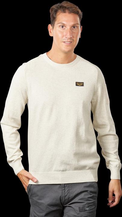 Produktbild Pme Legend Buckley Knit Pullover Round Neck Bone White Melee (3XL)