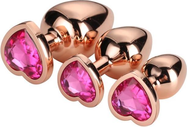 Productafbeelding Dream Toys SET Gleaming Love korek analny Rose Gold 3szt.