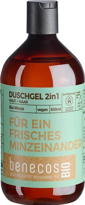 Produktbild Benecos Für ein frisches Minzeinander Duschgel 2in1 Minze Haut & Haar Bio (500 ml)