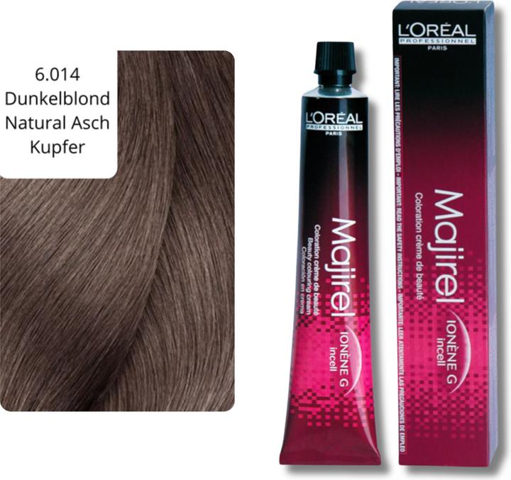 Image du produit L'Oréal Professionnel Majirel (6.014 Cendre naturelle blonde foncée cuivrée)