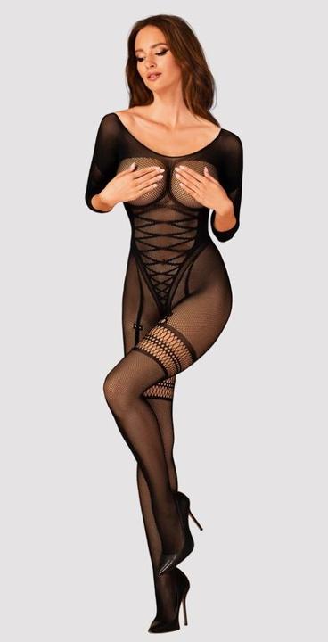 Actual product image Obsessive Mesh Catsuit - Black (S, M, M/L)